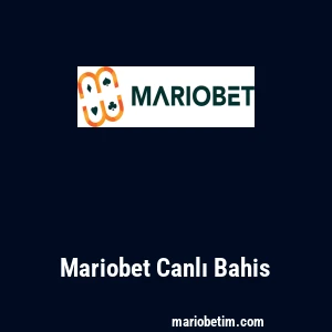 Mariobet Canlı Bahis
